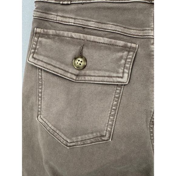 Spanx Pants Womens Small Brown Wide Leg Cropped High Rise Pull On Trousers - Picture 3 of 16